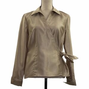 Jm Collection Metallic Cold Wrap Jacket Size 8